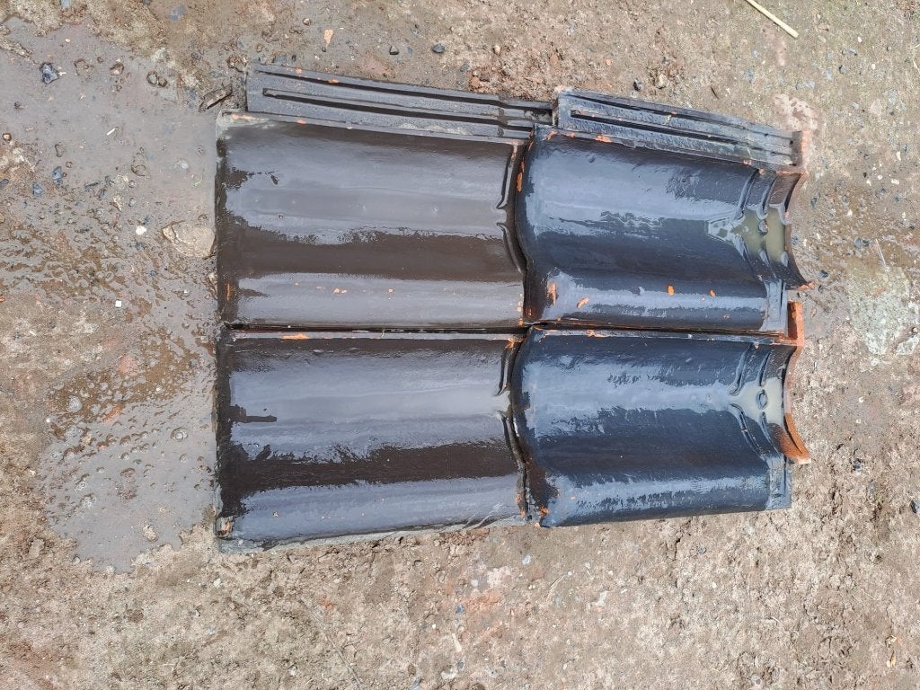 Dakpannen, Doe-het-zelf en Bouw, Dakpannen en Dakbedekking, Ophalen, Gebruikt, Steen of Klei, Zwart