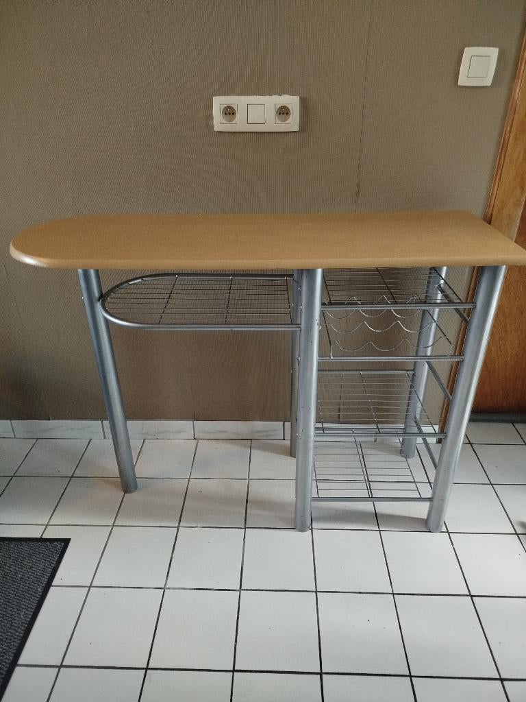 Groot keukenrek van metaal en hout, Ophalen, Gebruikt