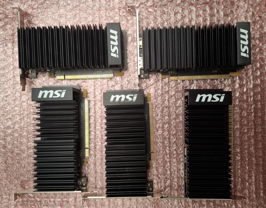 5x nVidia GT 1030 ; 2gb DDR4 ( Passive ), 1x HDMI ; 1x DP, PCI-Express 3, Enlèvement ou Envoi, Info@retrogamed.be, RetroGamed