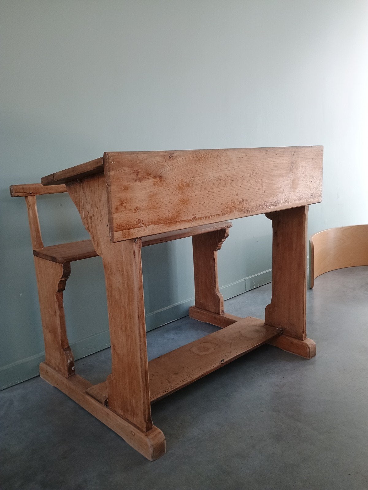 ouderwetse schoolbank, Enlèvement, Utilisé, Bois, Bureau enfant