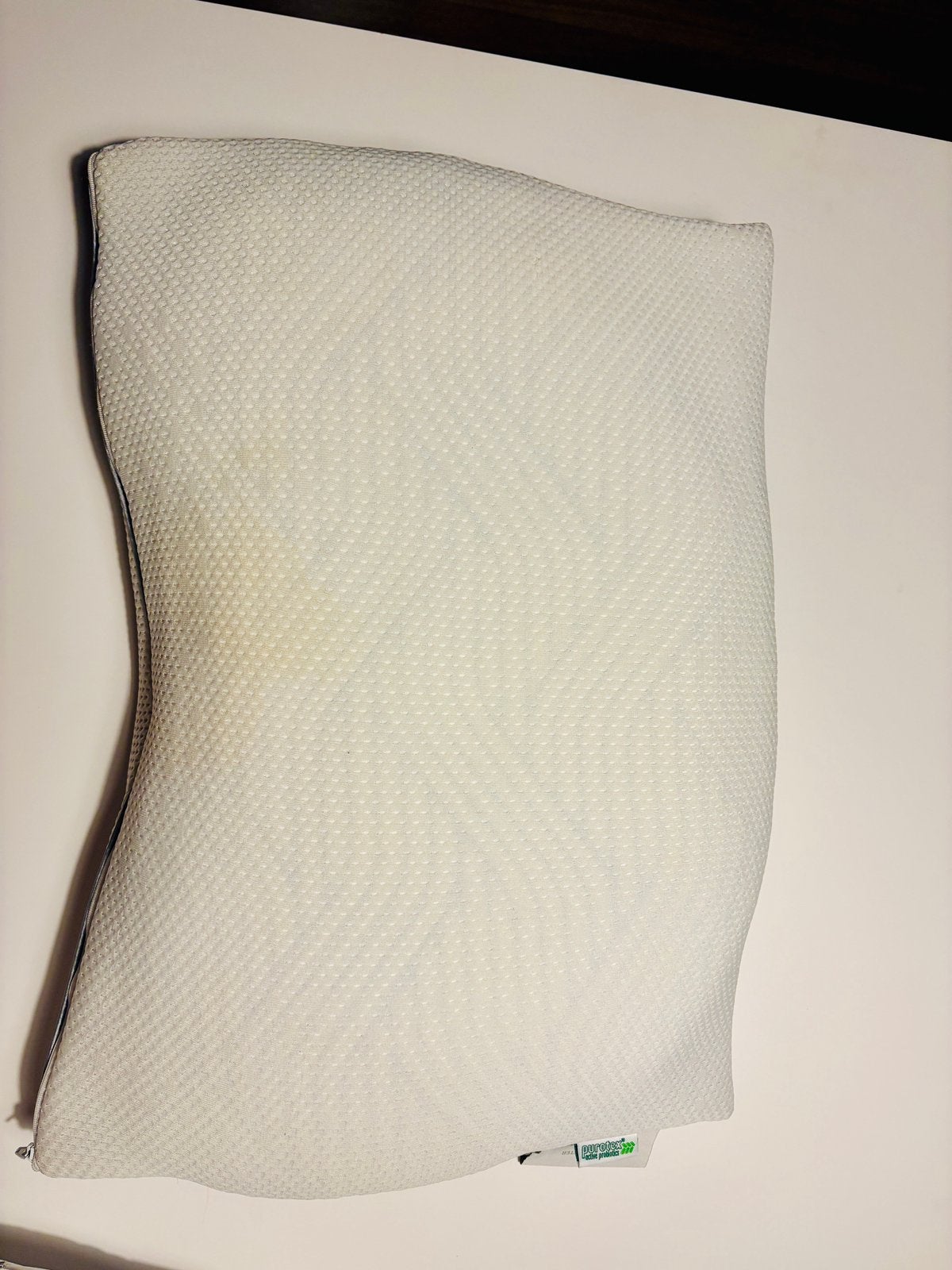 Tempur Sonata hoofdkussen L + SmartSleeve kussenbeschermer, Huis en Inrichting, Blauw, Ademend, Ophalen of Verzenden, Zo goed als nieuw