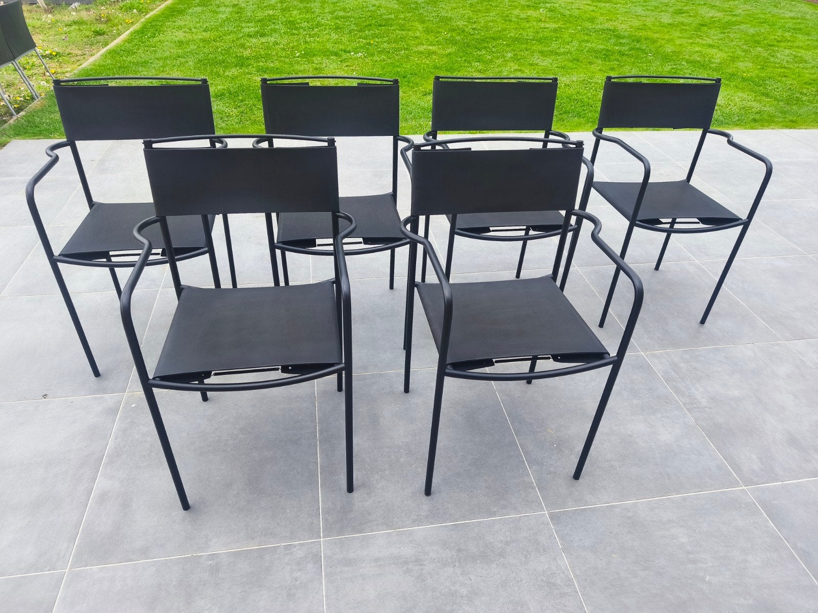 Chaises vintage 1980, Maison & Meubles, Enlèvement, Noir