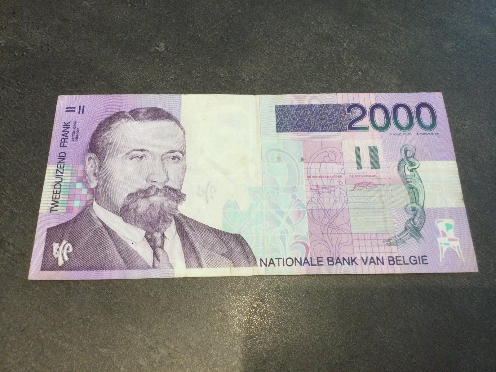 België 2000 Frank type Horta, Postzegels en Munten, Ophalen of Verzenden