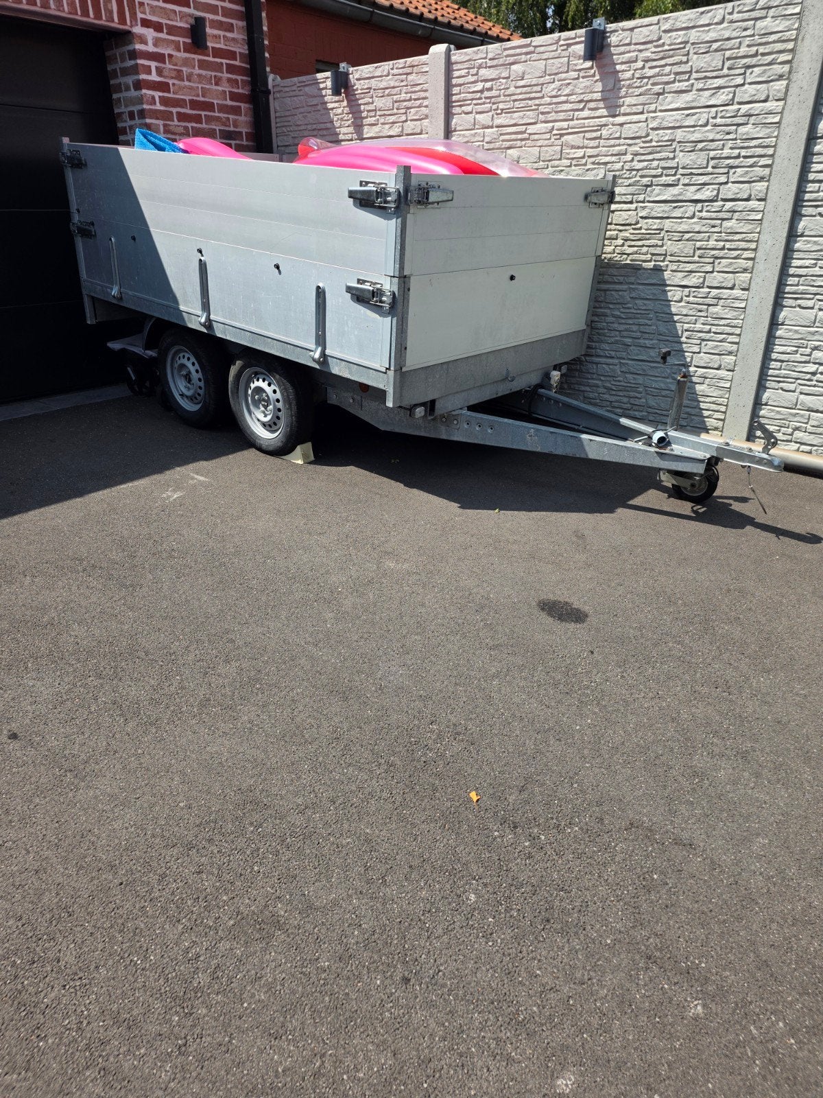 Remorque en alu benne basculante electrique - de 750kg, Auto diversen, Aanhangers en Bagagewagens, Ophalen