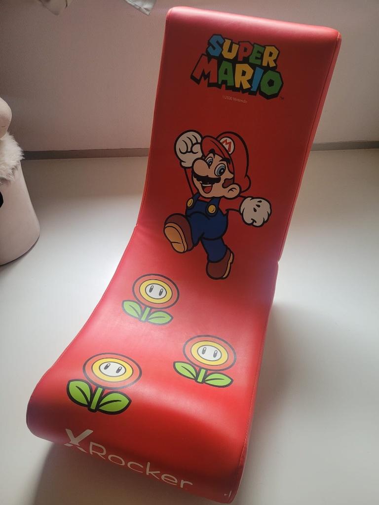 Mario Gamestoel Rocker, Maison & Meubles, Chaises de bureau, Rouge, Enlèvement ou Envoi, Comme neuf, Chaise de bureau de gaming