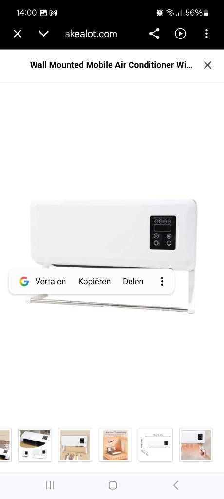 Airconditioning met afstandsbediening, Elektronische apparatuur, Airco's, Nieuw, Ventileren, Verwarmen, Afstandsbediening, Ophalen of Verzenden