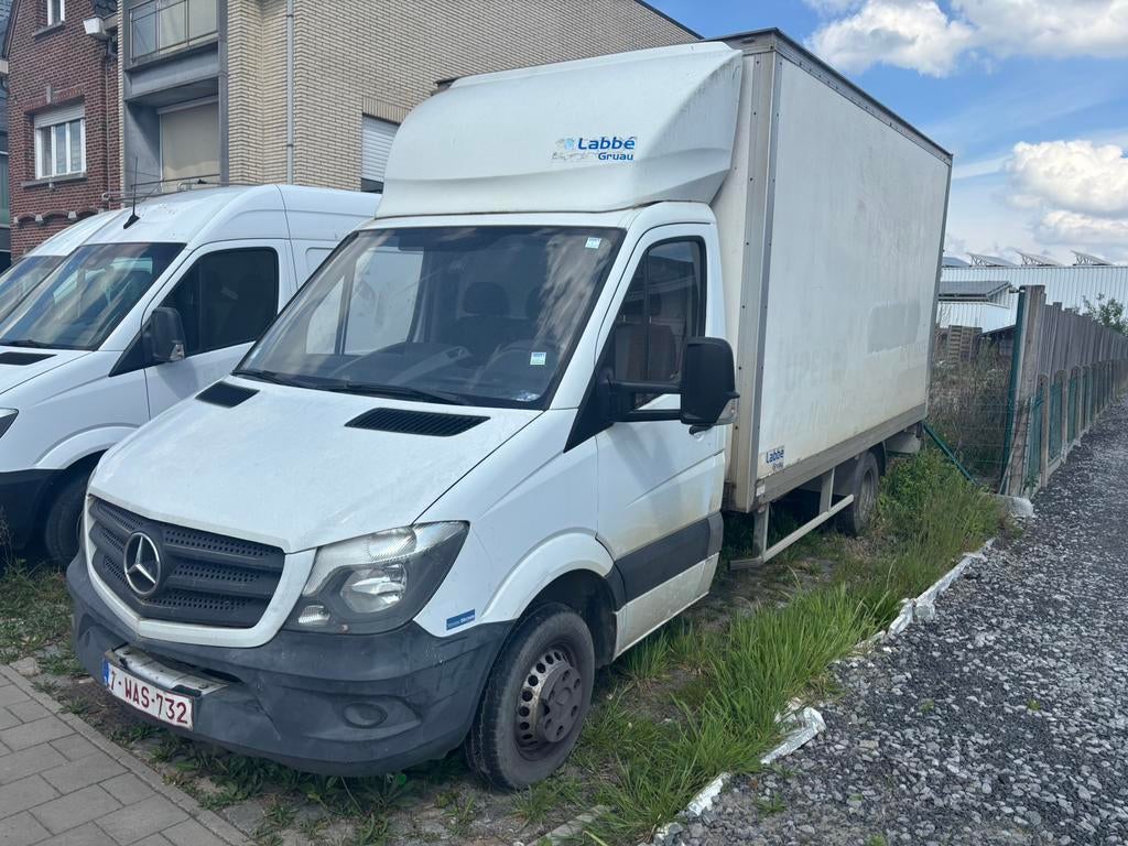 Mercedes sprinter meubelbak 2016 250000km airco, Stof, Zwart, Wit, Mercedes-Benz