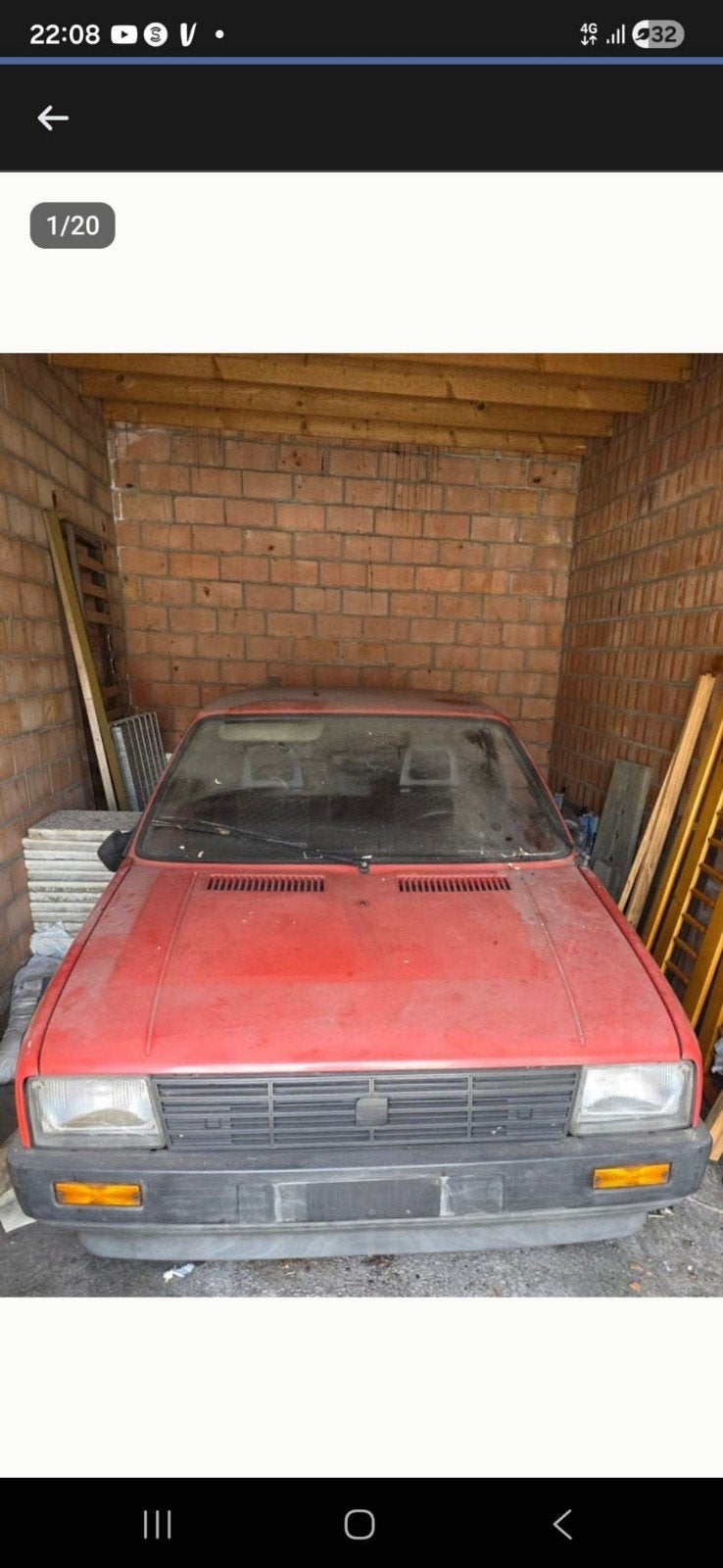 originele SEAT Ibiza SX uit 1985, Ophalen, Seat