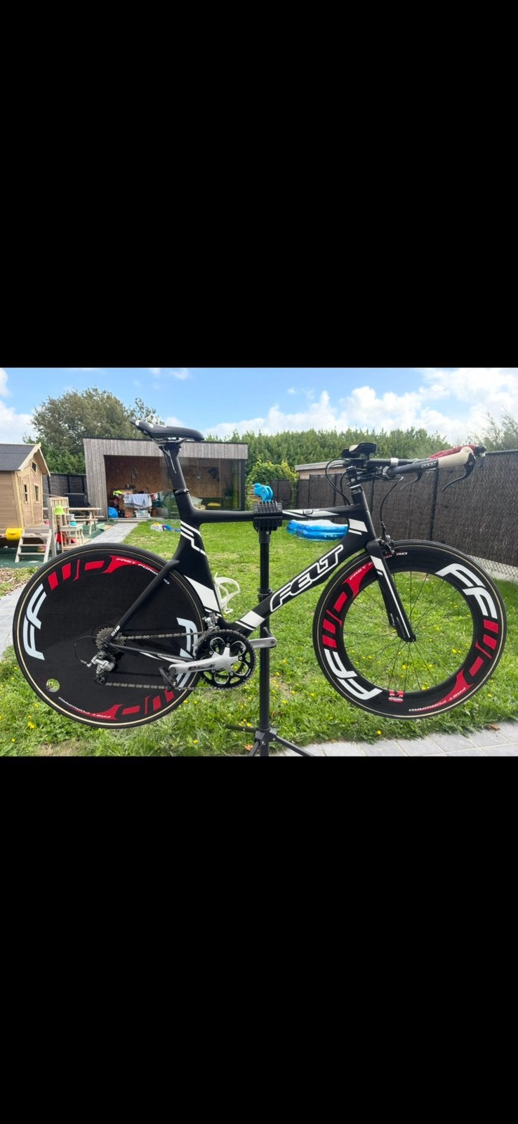 Felt B16 tijdritfiets – FFWD carbon discwielset – maat L, Ophalen, Carbon, Zo goed als nieuw, Heren