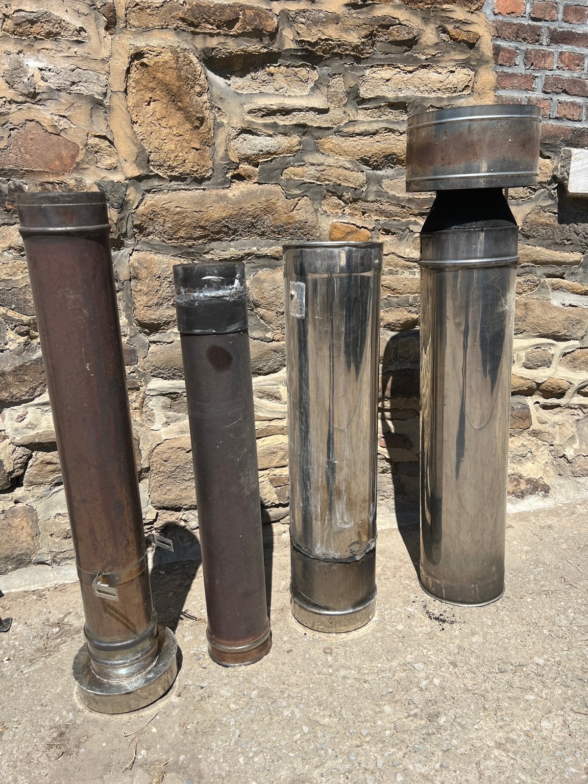 Tube cheminée inox simple et double paroi, Bricolage & Construction, Inox, 80 mm ou plus, Buse droite, Comme neuf
