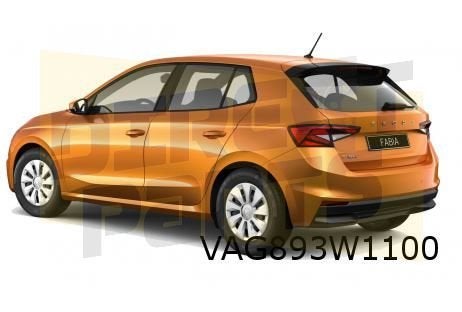 Skoda Fabia (8/21-) Achterklep Origineel! 6VE827023, Neuf, Arrière, -, -