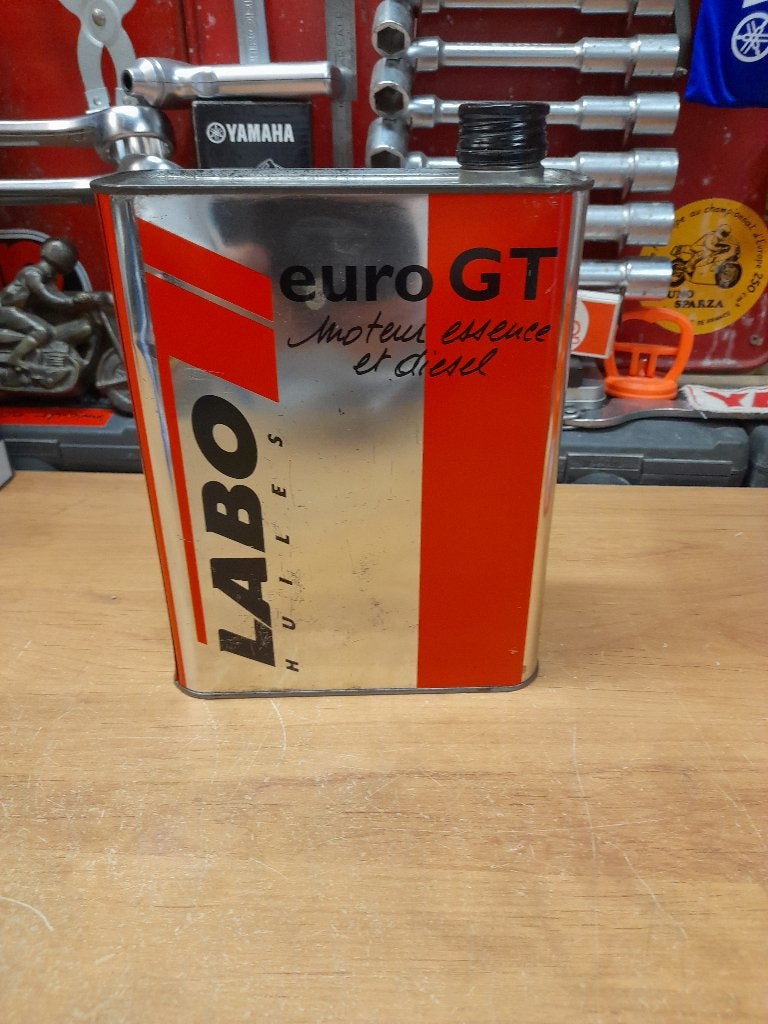 ancien bidon huile vide labo euro gt, Envoi, Utilisé, Autres types