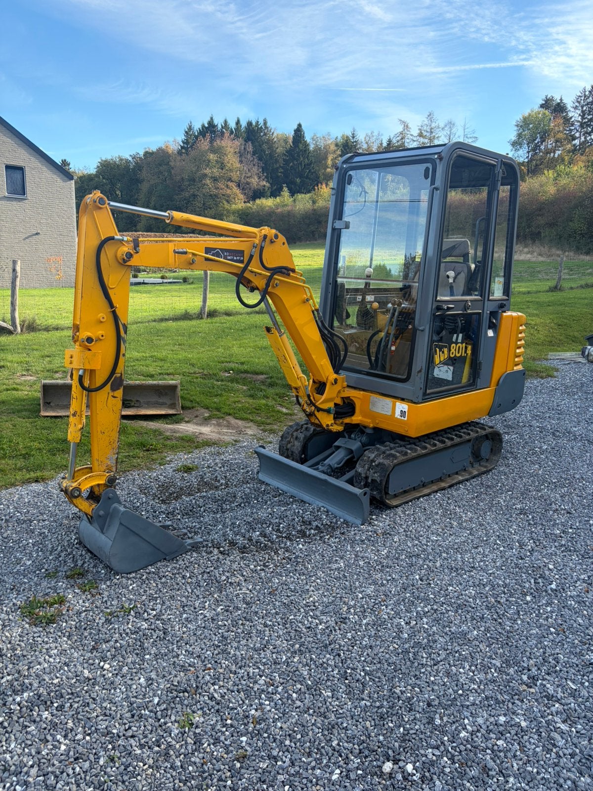 Mini pelle jcb 801.4, Articles professionnels, Enlèvement ou Envoi, Chargeuse-pelleteuse
