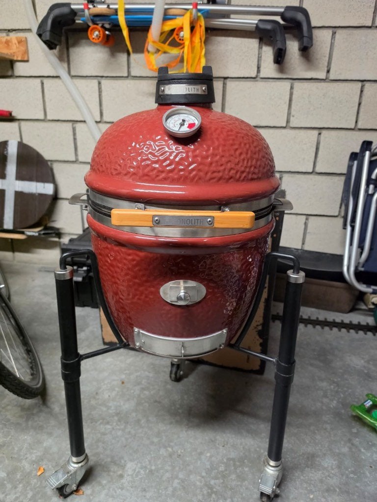 Monolith Junior Kamado BBQ + Plancha, Jardin & Terrasse, Barbecues au charbon de bois, Enlèvement, Comme neuf, Overige merken