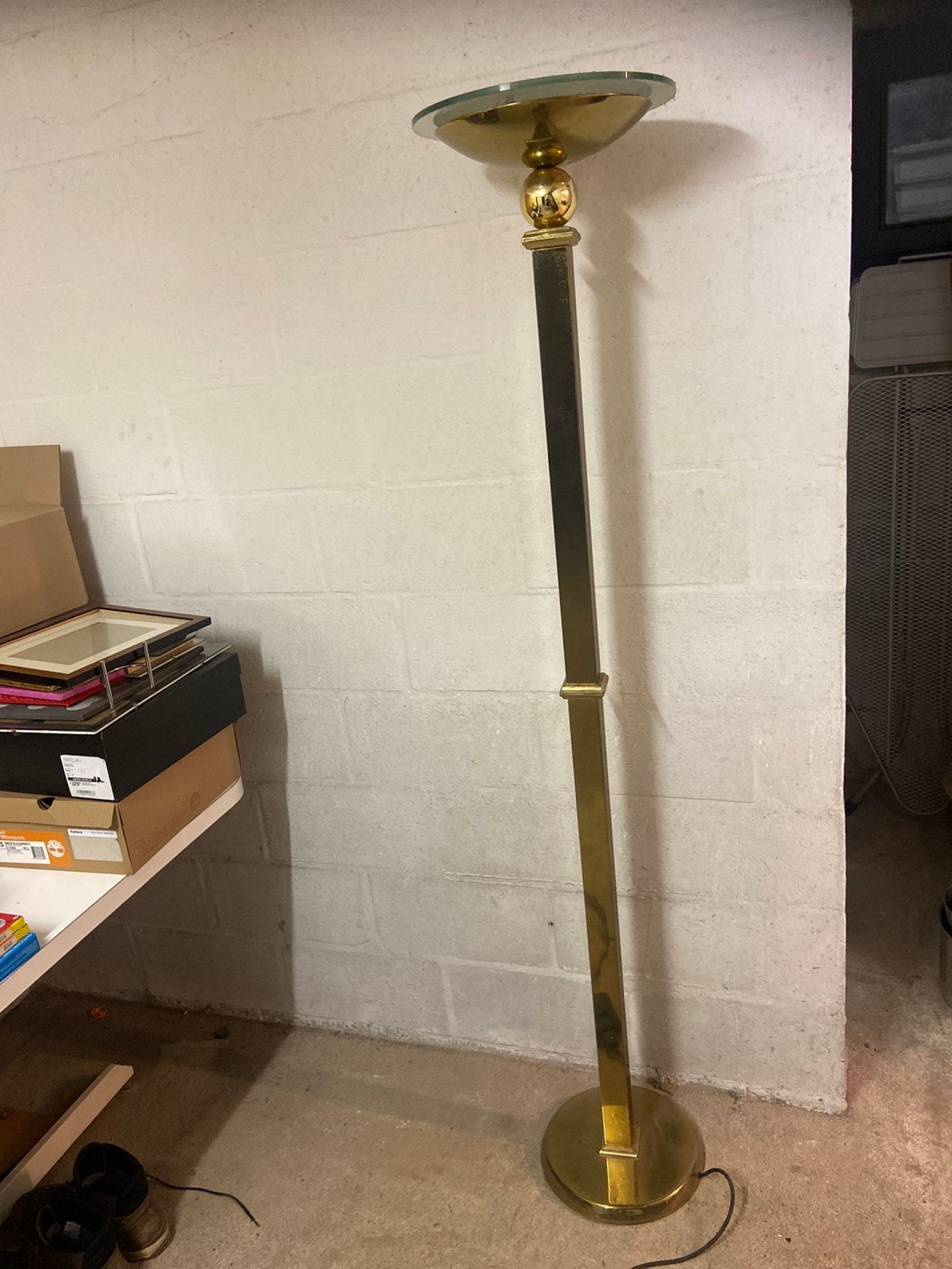 Staanlamp koperkleur. 15 euro, Huis en Inrichting, Ophalen, Zo goed als nieuw