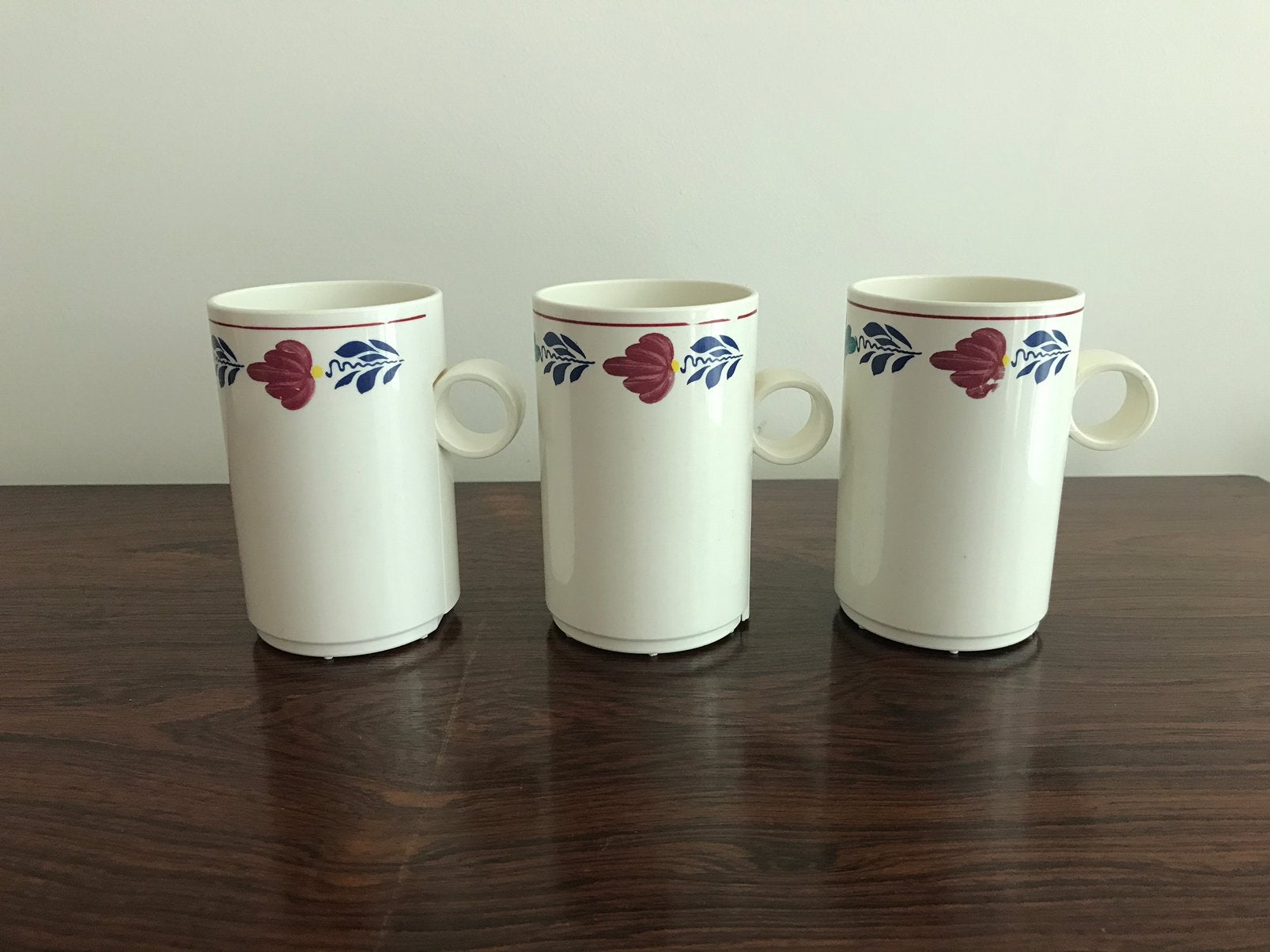 Boch Mepal Boerenbont Set van 3 kunststof bekers, Ophalen of Verzenden