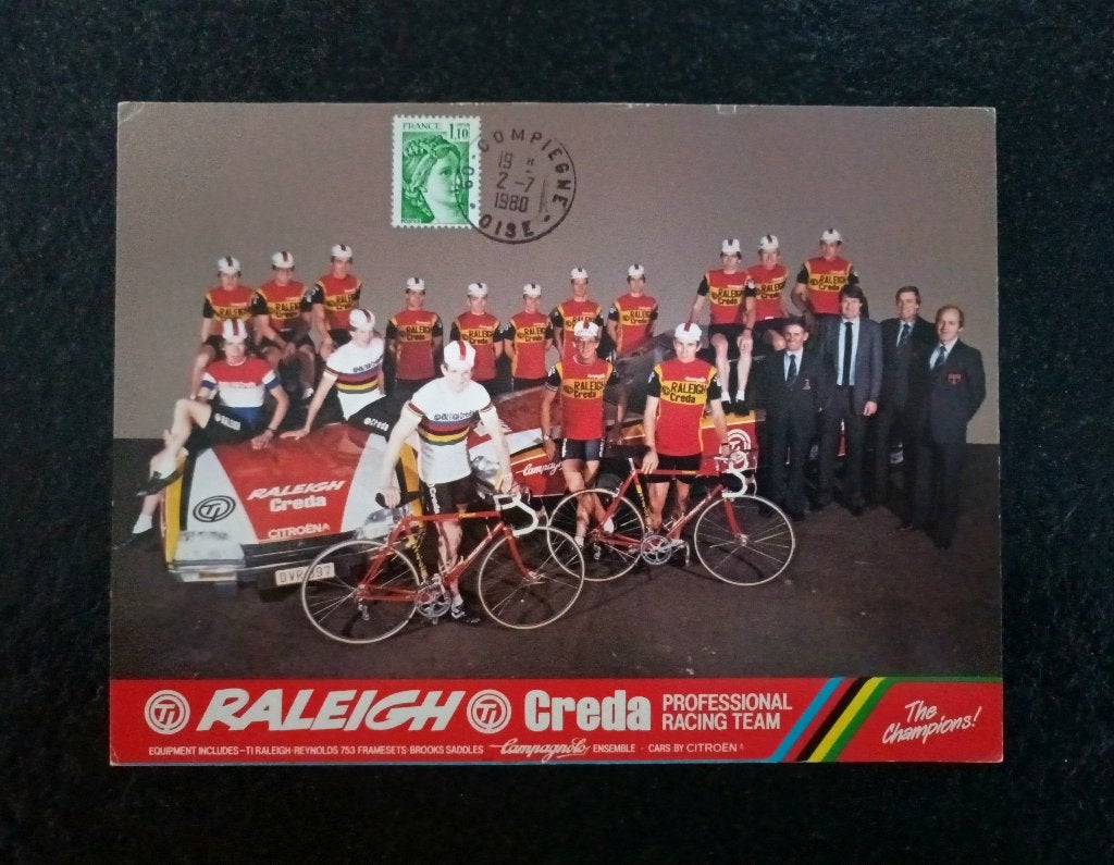 Carte - Équipe cycliste TI-Raleigh-Creda 1980, Enlèvement ou Envoi, Comme neuf