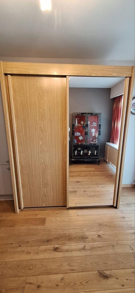 Kledingkast met schuifdeuren en spiegel, Huis en Inrichting, Kasten | Kleerkasten, Ophalen