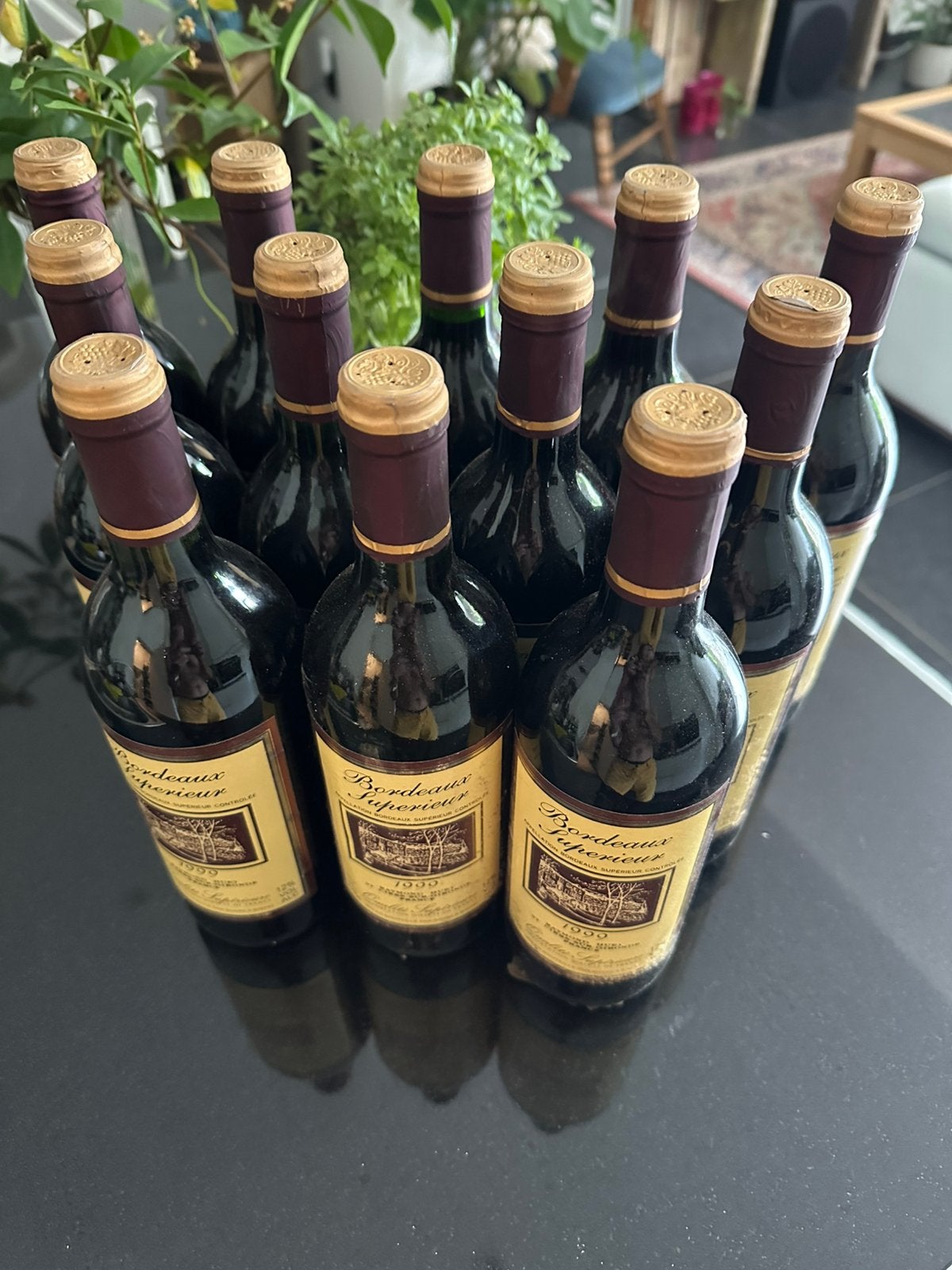12 flessen Bordeaux Superieur 1999, Ophalen