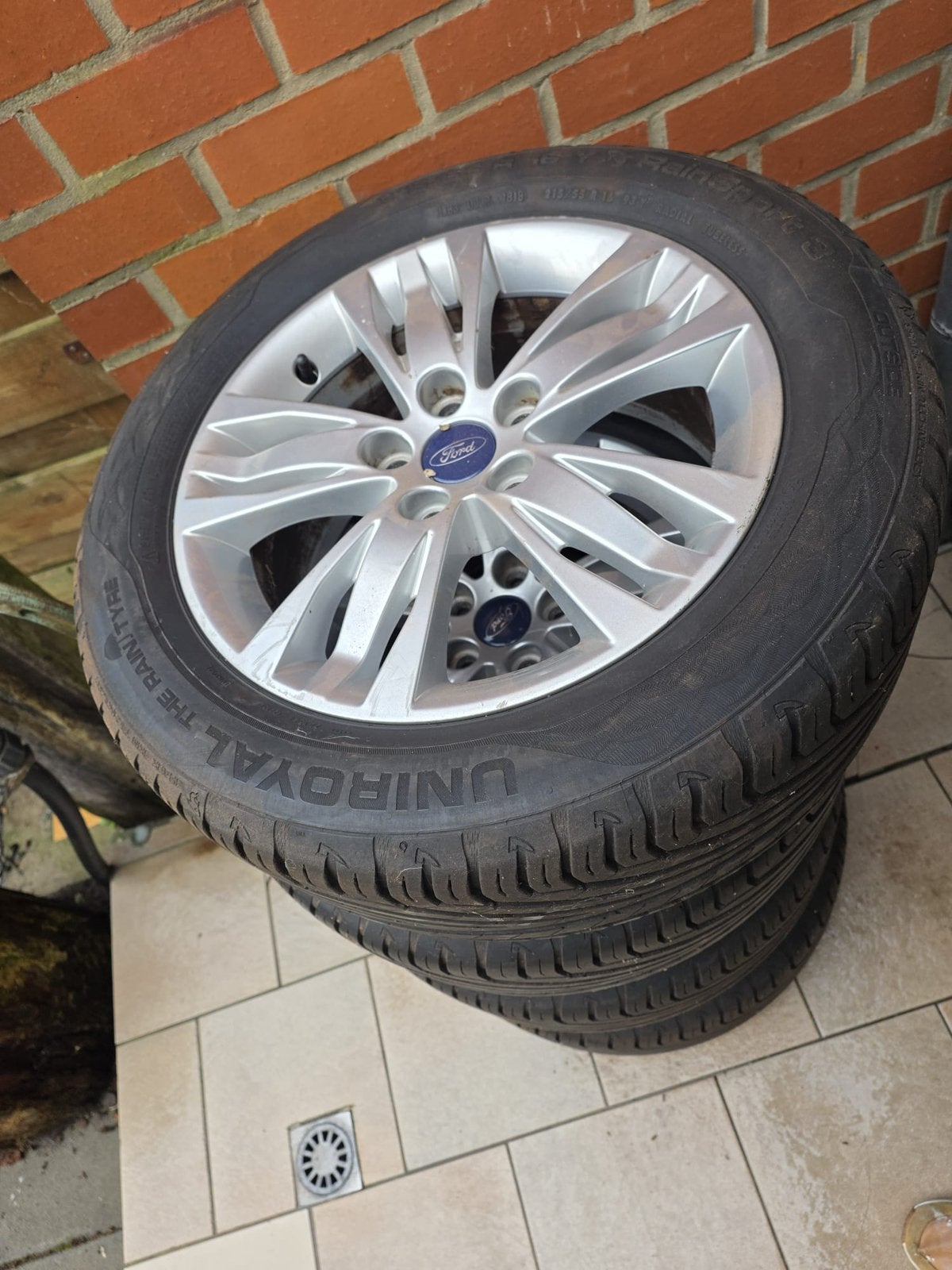 Originele ford velgen met TOP banden uniroyal!, Auto-onderdelen, Banden en Velgen, Band(en), 16 inch, Ophalen