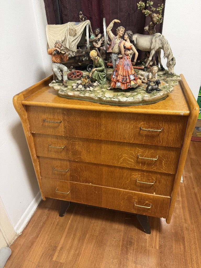 Commode vintage années 50 en chêne – style scandinave, Enlèvement