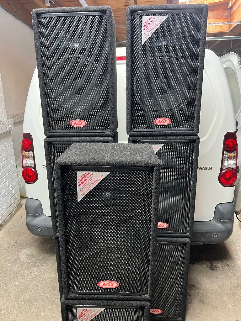 4 paires d’enceintes Sono, Enlèvement, Utilisé, Moins de 500 watts, Sono