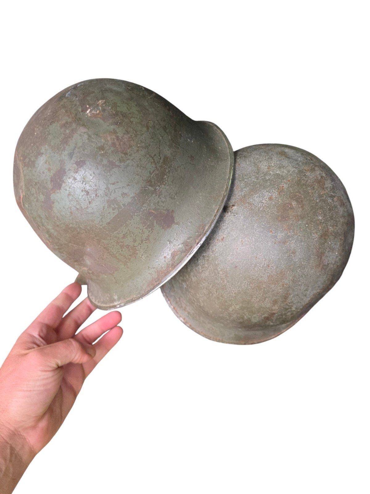 Militaire helm type US M1 (zware schaal + onderhelm/L), Ophalen of Verzenden