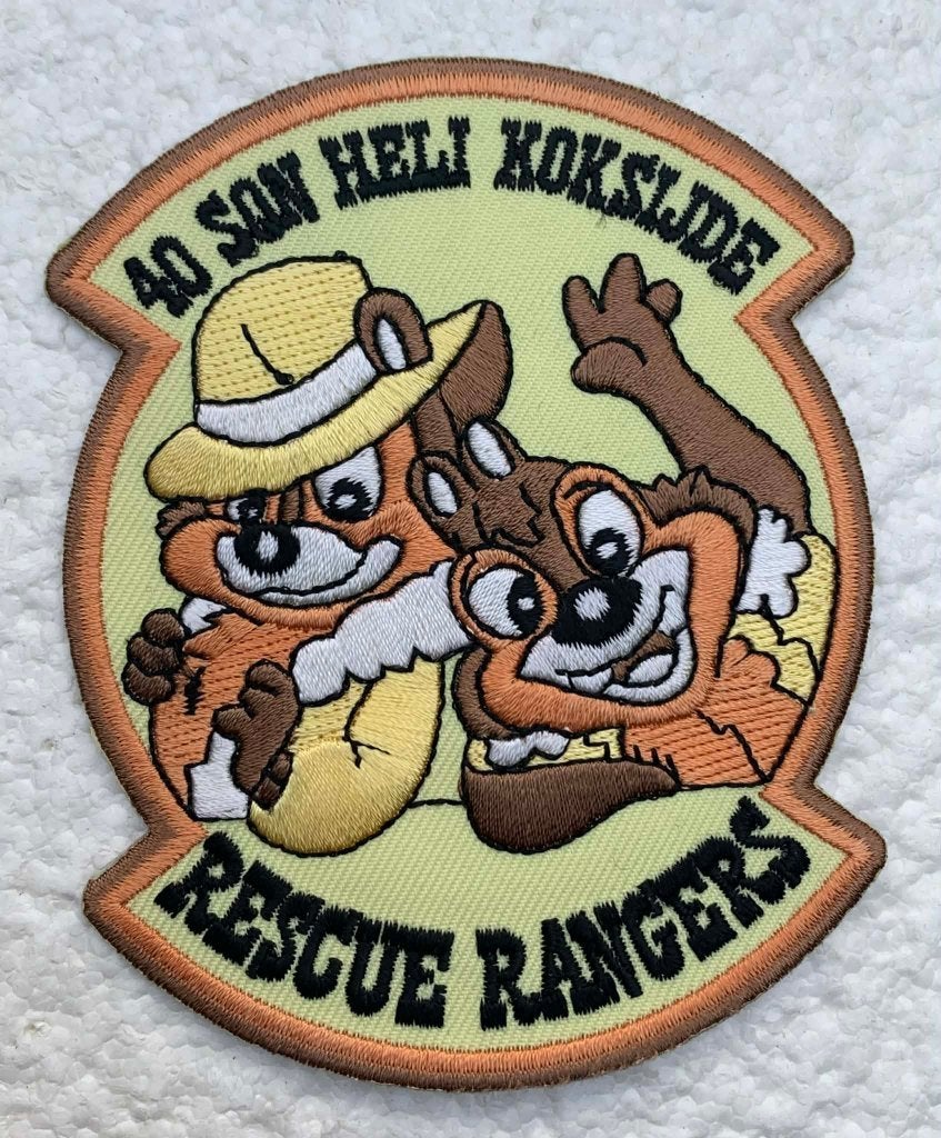 Luchtmacht 40 SQN Heli Koksijde Rescue Rangers, Ophalen of Verzenden, Luchtmacht, Embleem of Badge