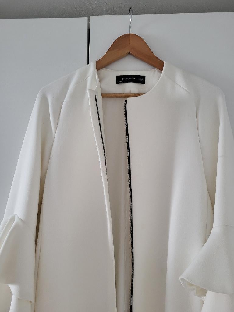 Elegante klassieke mantel, Kleding | Dames, Maat 38/40 (M), Nieuw, Ophalen of Verzenden, Wit