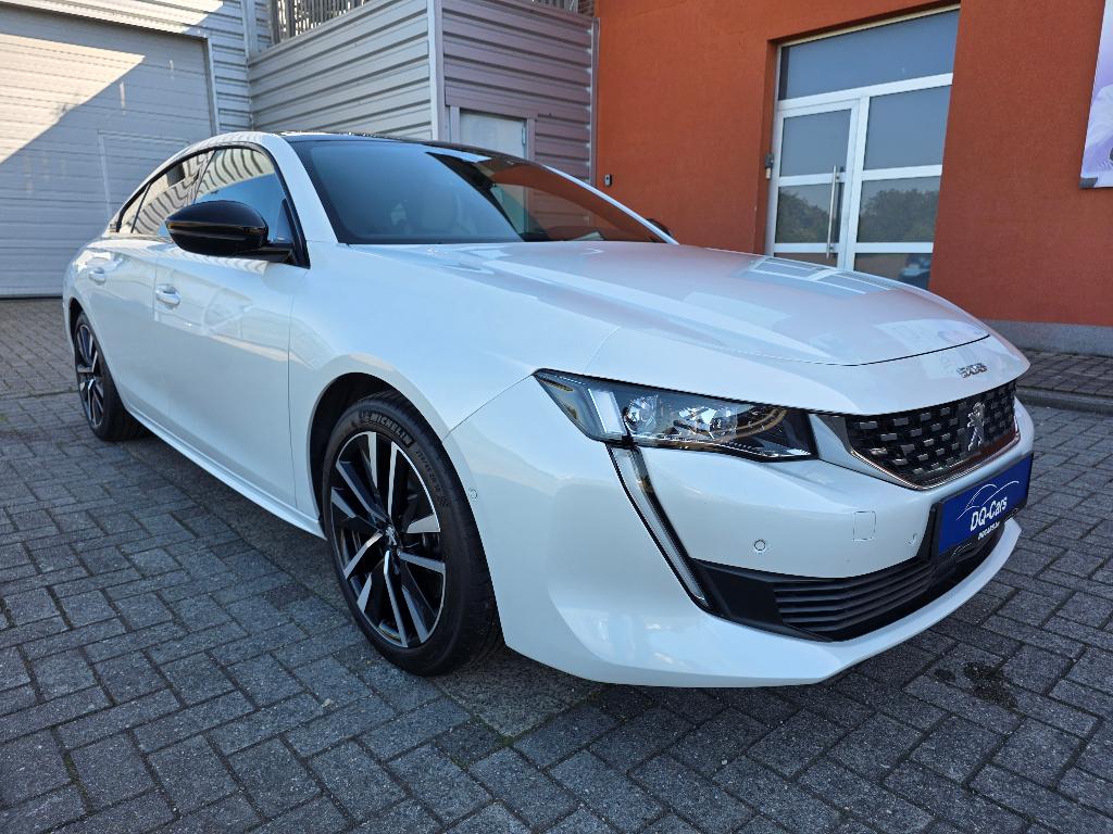 Peugeot 508 1.6 Benzine / PlugInHybride - GT-Line, Auto's, Peugeot, Euro 6, 4 cilinders, Leder en Stof, Wit