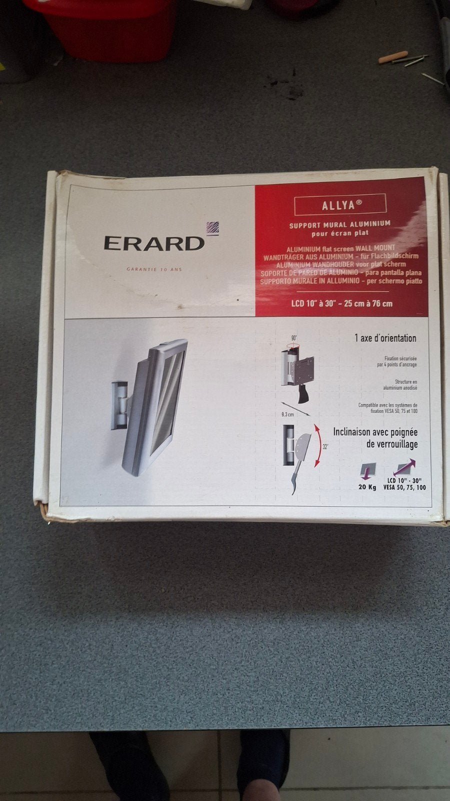 Aluminium wandhouder voor flatscreen tv, Audio, Tv en Foto, Ophalen