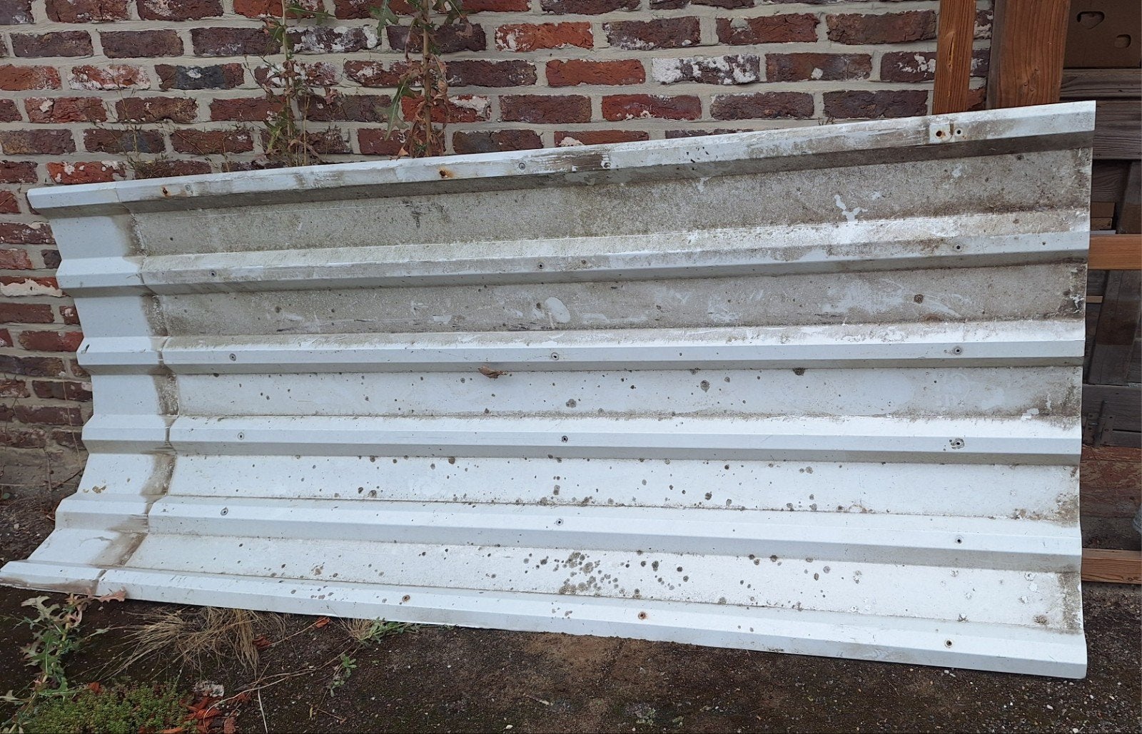 6 gebruikte metalen golfplaten, Ophalen
