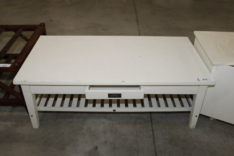 SALONTAFEL wit met LADE HARDHOUT hoge KORTING Flamant, Ophalen