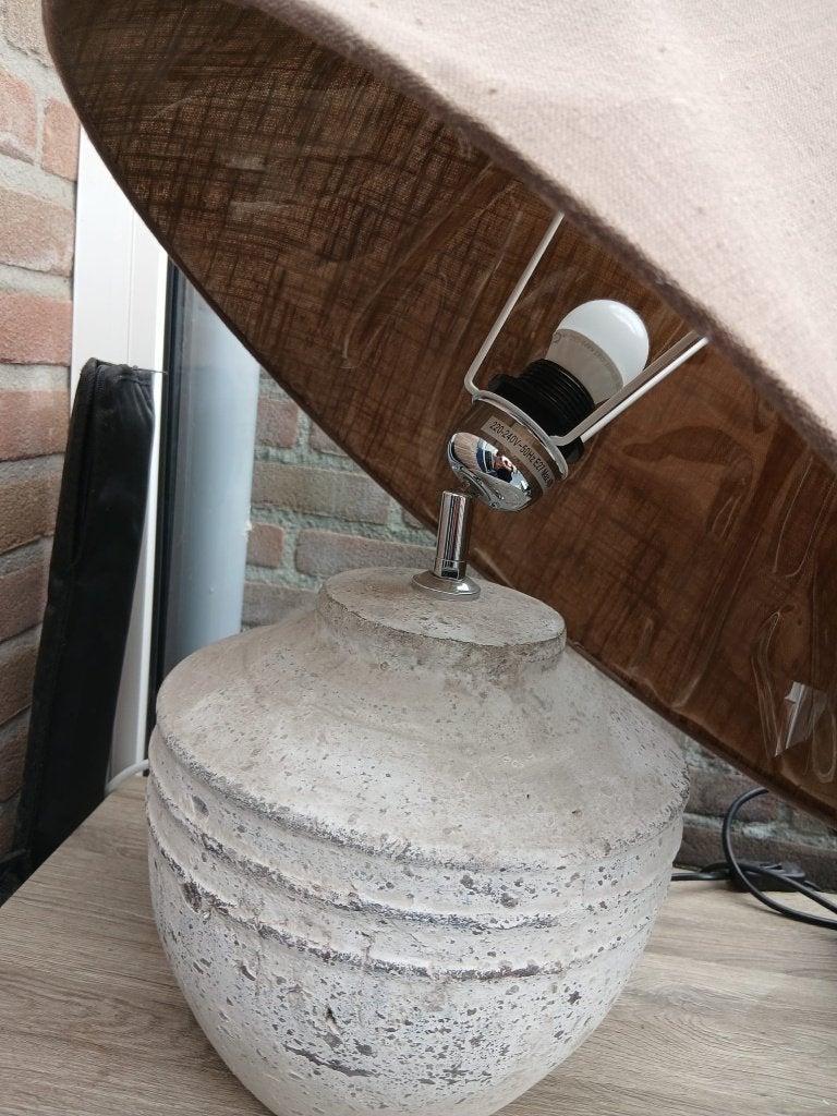 Kruiklamp, Ophalen, Zo goed als nieuw, Steen/keramiek, Met kap