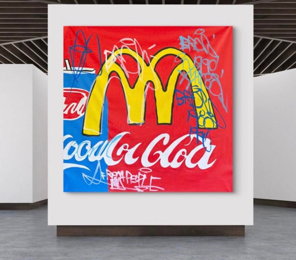 Popart schilderij Freda People – Uniek stuk, Antiek en Kunst, Kunst | Schilderijen | Modern, Ophalen of Verzenden