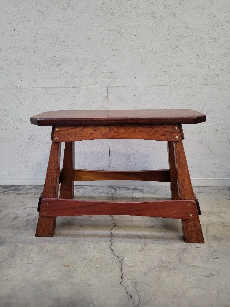Banc authentique vintage en bois, 70 cm, Antiquités & Art, Enlèvement