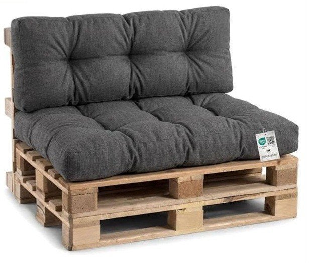 3 coussins de siège en palette gris - état neuf, Maison & Meubles, Accessoires pour la Maison | Coussins, Enlèvement, Neuf, Gris