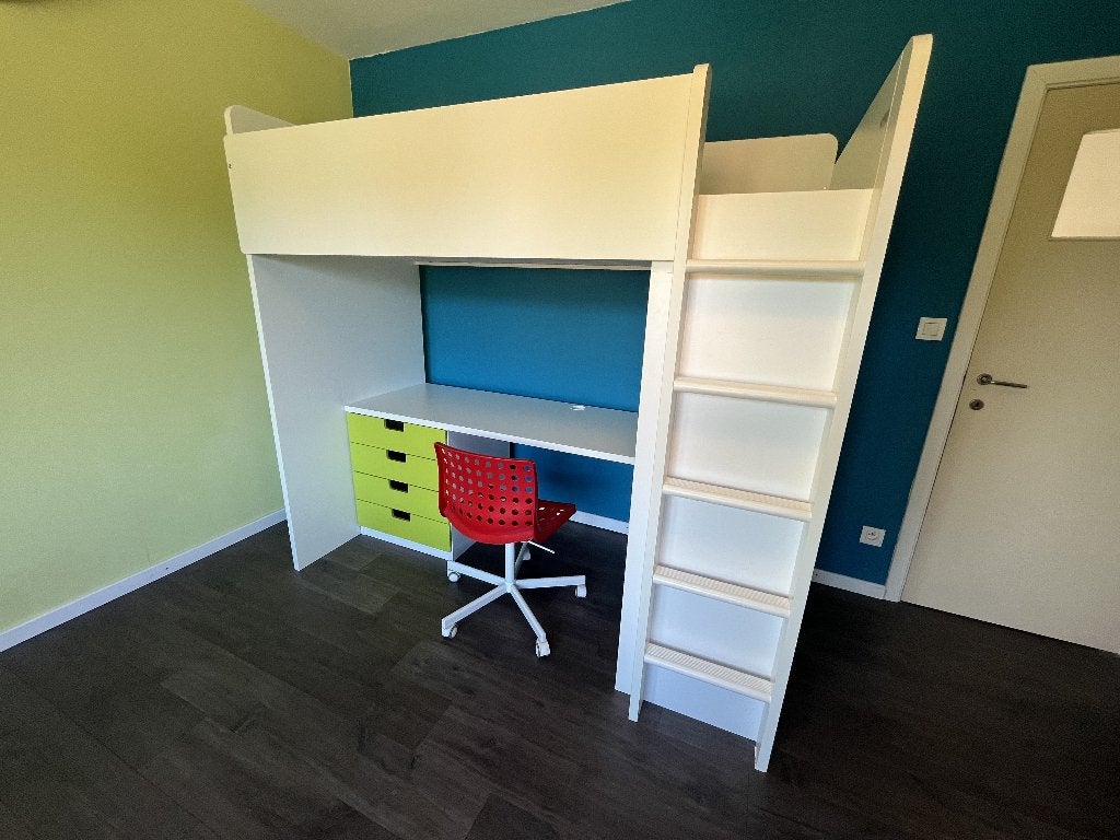 Hoogslaper met bureau: prima staat, halve prijs!, 100 cm, 210 cm, Une personne, 180 à 200 cm