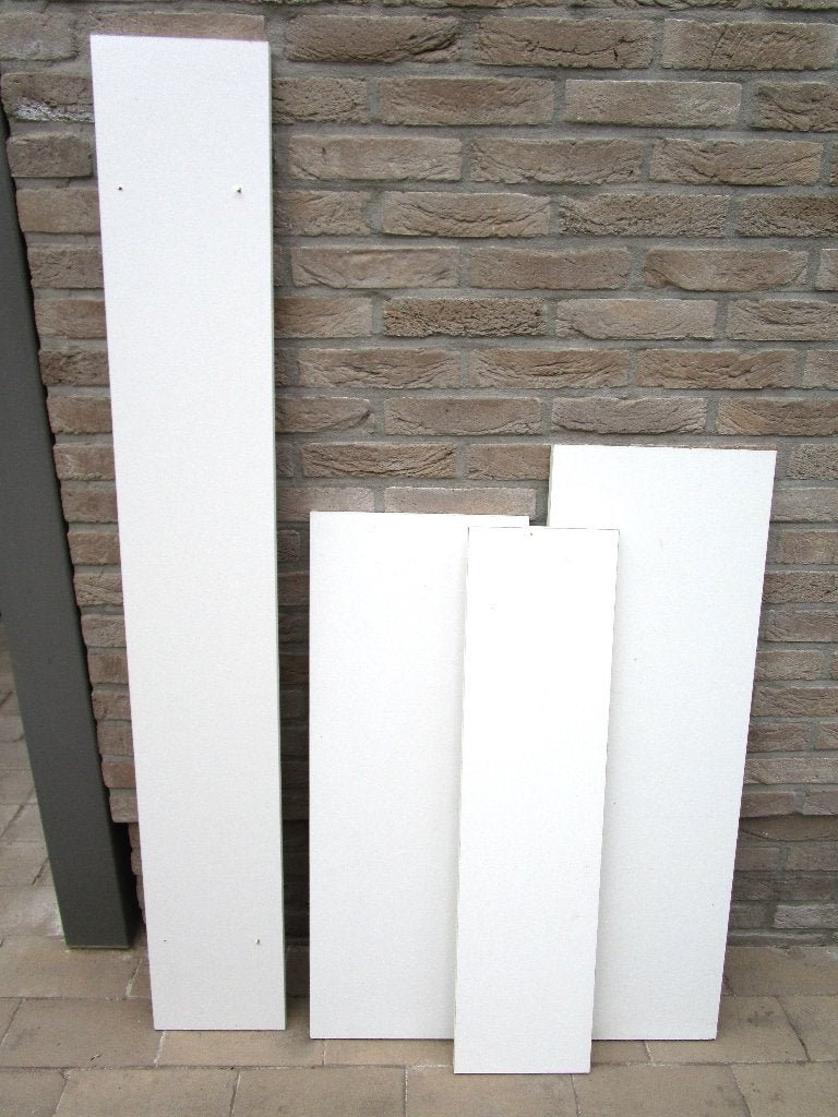 4 witte meubelpanelen, Ophalen, Gebruikt, HPL, Minder dan 20 mm