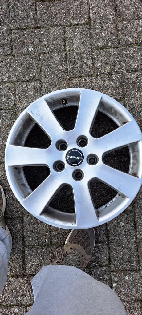 4 borbet velgen met bouten., Auto-onderdelen, Ophalen, Gebruikt, Velg(en), 16 inch