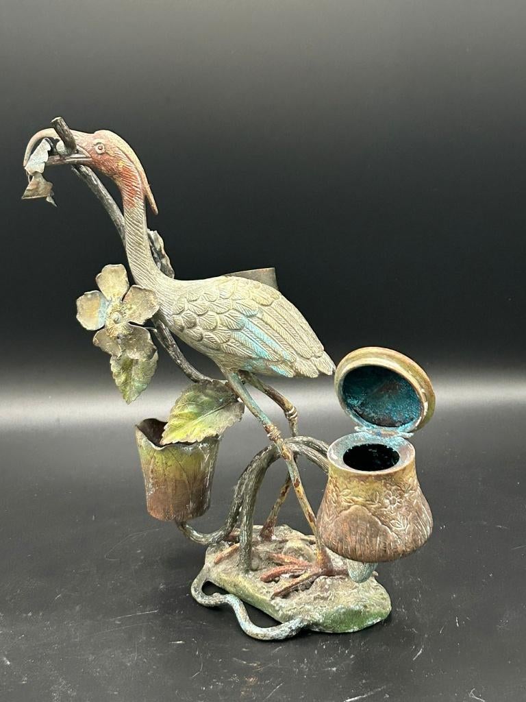 Art Nouveau vogel bureau set – Jugendstil penhouder, Antiek en Kunst, Ophalen of Verzenden