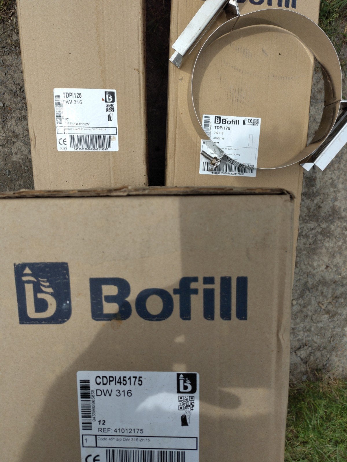 Conduit double peau 150, 175 et 200 Bofill, Neuf, Inox, 80 mm ou plus, Enlèvement