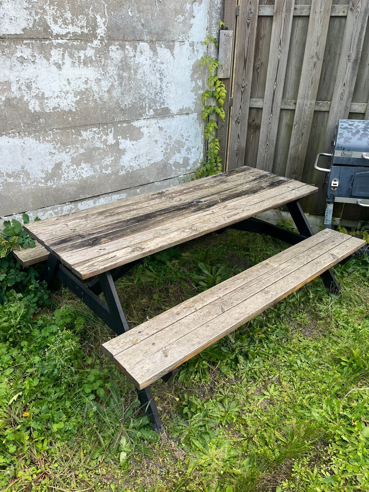 Houten picknickbank, Ophalen, Gebruikt, Hout