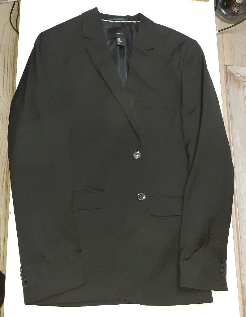 Blazer heren zwart H&M regular fit 46, Enlèvement ou Envoi, Neuf, Taille 46 (S) ou plus petite, Noir