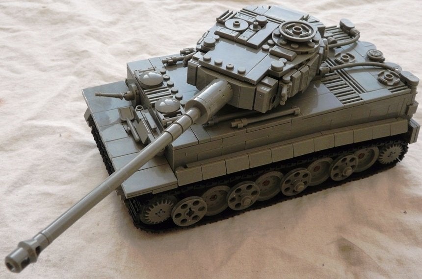 Vehicle Toy Building Blocks, Heavy Tank - Tiger, Model 66055, Ophalen of Verzenden, Zo goed als nieuw