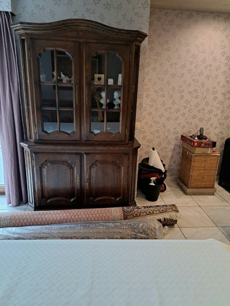Vitrinekast eiken, Huis en Inrichting, Ophalen, Gebruikt, Eikenhout
