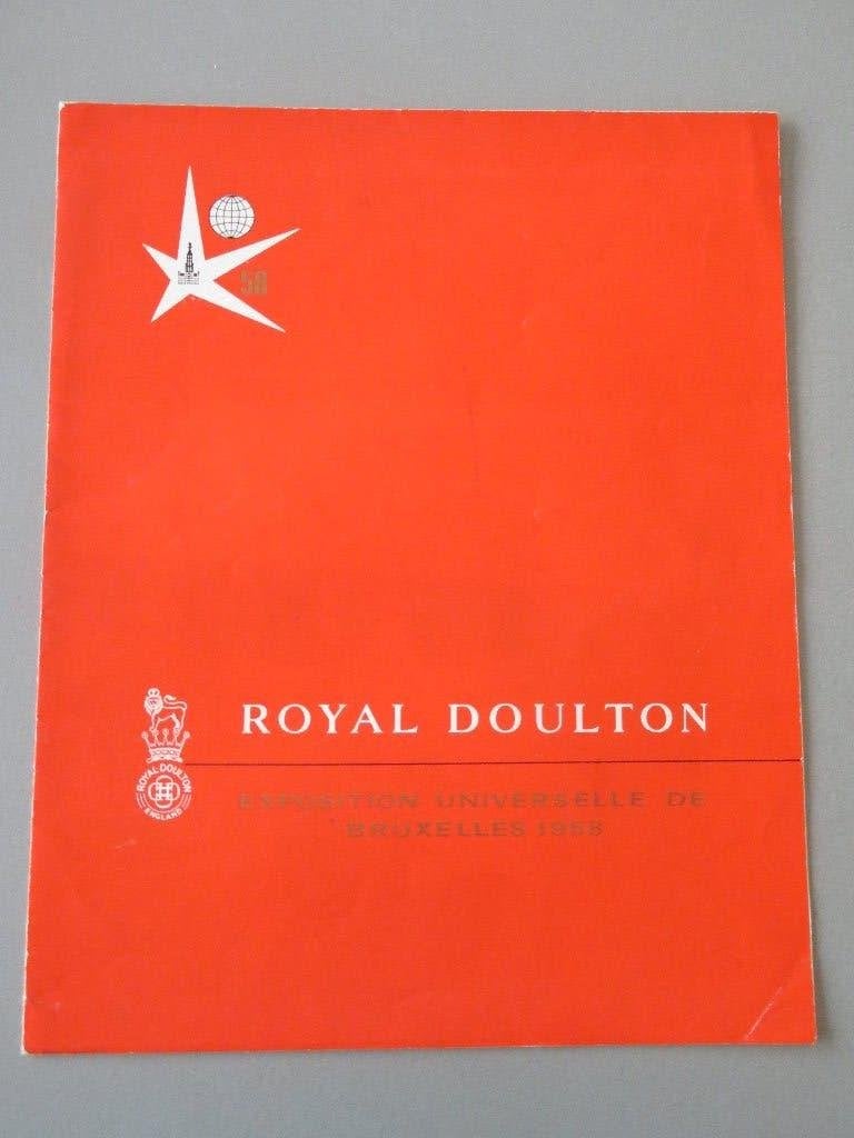 Brussels EXPO 58 Royal Doulton porselein brochure folder, Enlèvement ou Envoi, Autres types