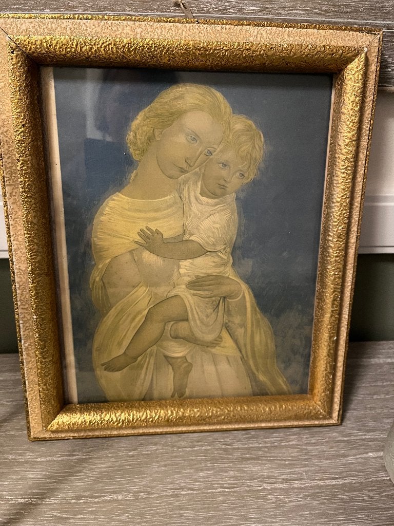 2 œuvres d'art anciennes, Encadré, Enlèvement ou Envoi, Gravure, Portrait