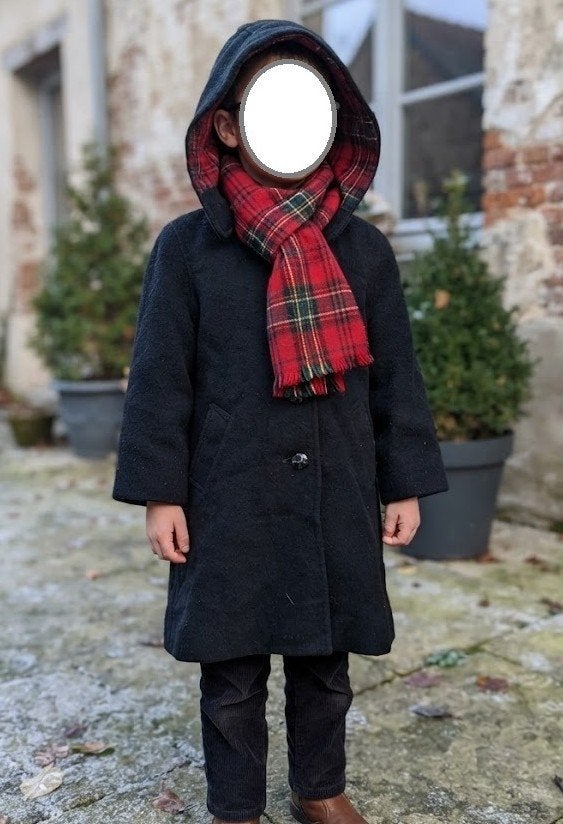 Vintage wollen winterjas voor meisjes, Vintage ., Zo goed als nieuw, Jas, Verzenden