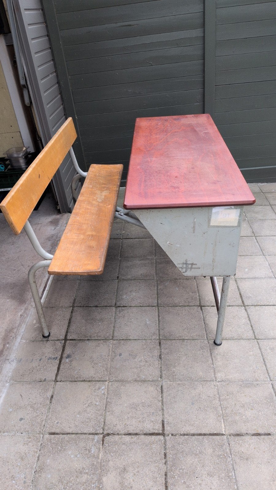 3 vintage, oude schoolbanken & 100€ per stuk, Ophalen